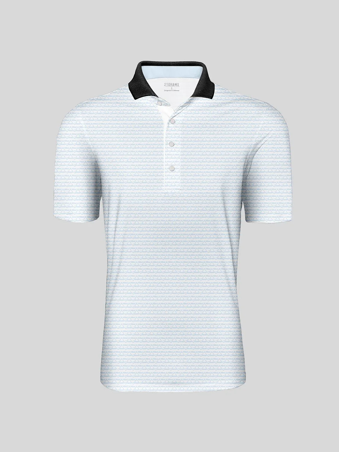 Verspieltes maritimes Herren-Poloshirt mit Rippkragen UPF50+