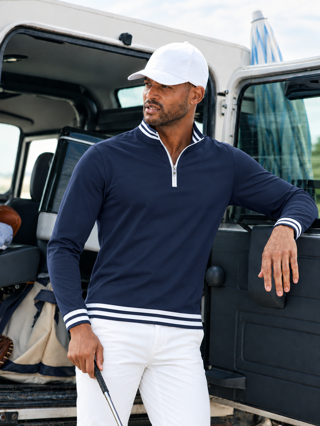Navycore Heren Golfshirt Quarterzip UPF50+