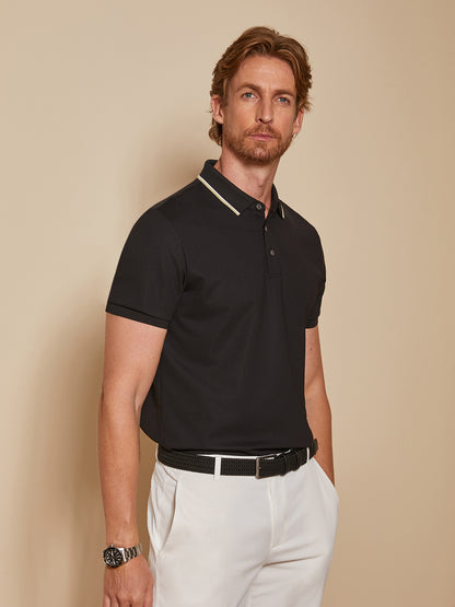 NyCool Men's Waffle-Knit Polo Top