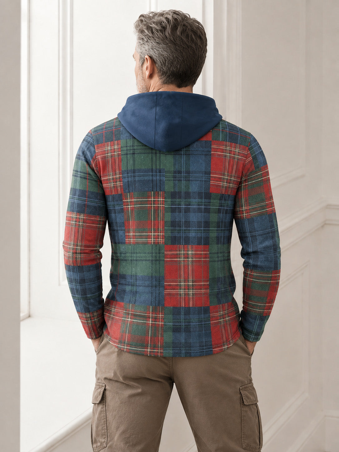 Fairway Patchwork Men's Golf Hooded Sweatshirt