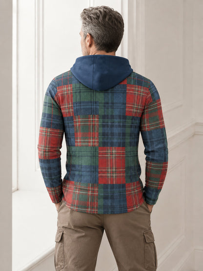 Fairway Patchwork Men's Golf Hooded Sweatshirt
