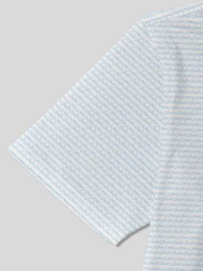 Verspieltes maritimes Herren-Poloshirt mit Rippkragen UPF50+