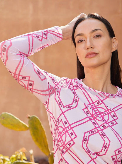 Premium Long Sleeve Crewneck Mesh Top UPF50+