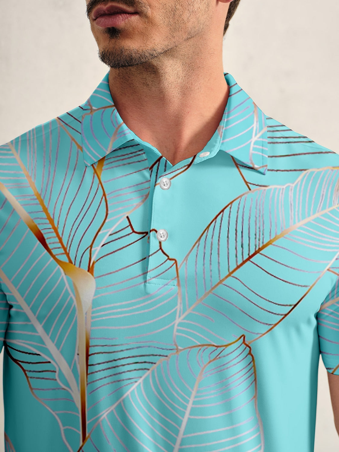 Hyped-up Tropical Men's Polo Top UPF50+