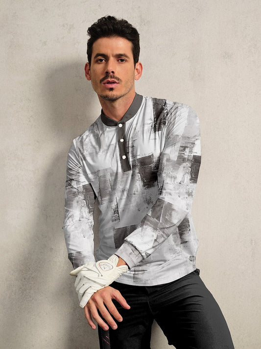 Inked Skins Men's Golf Henley Shirt UPF50+