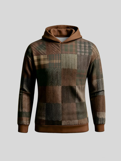 Fairway Patchwork Men's Golf Hooded Sweatshirt