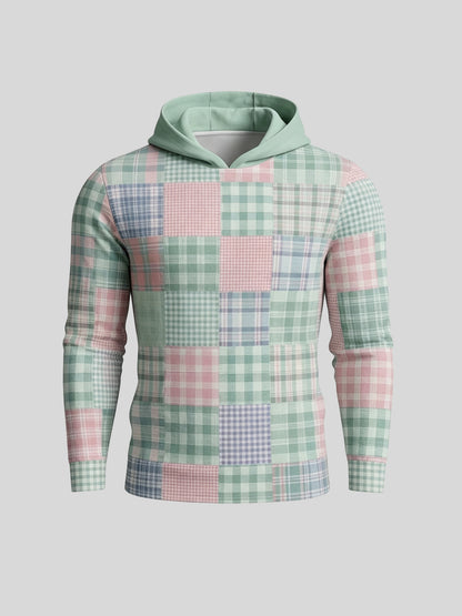 Fairway Patchwork Men's Golf Hooded Sweatshirt