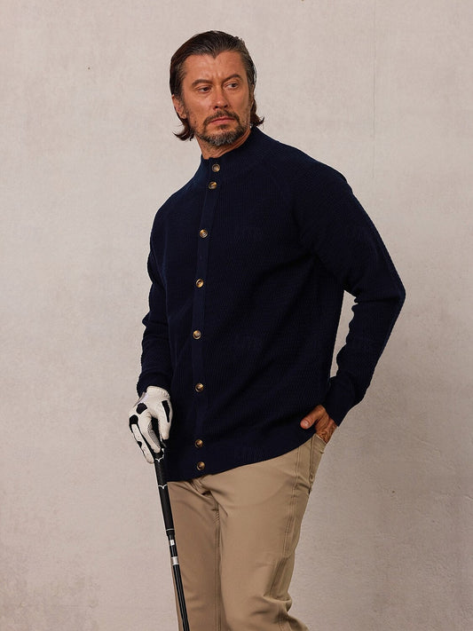 More Than Basic Golf Knit Button Up Cardigan