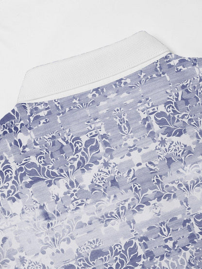 Hyped-up Tropical Herren Polo-Shirt mit Rippkragen UPF50+