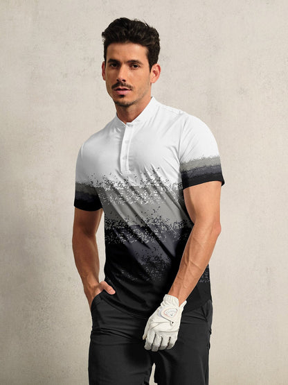 Air Brush Herren Golf Henley-Shirt LSF 50+