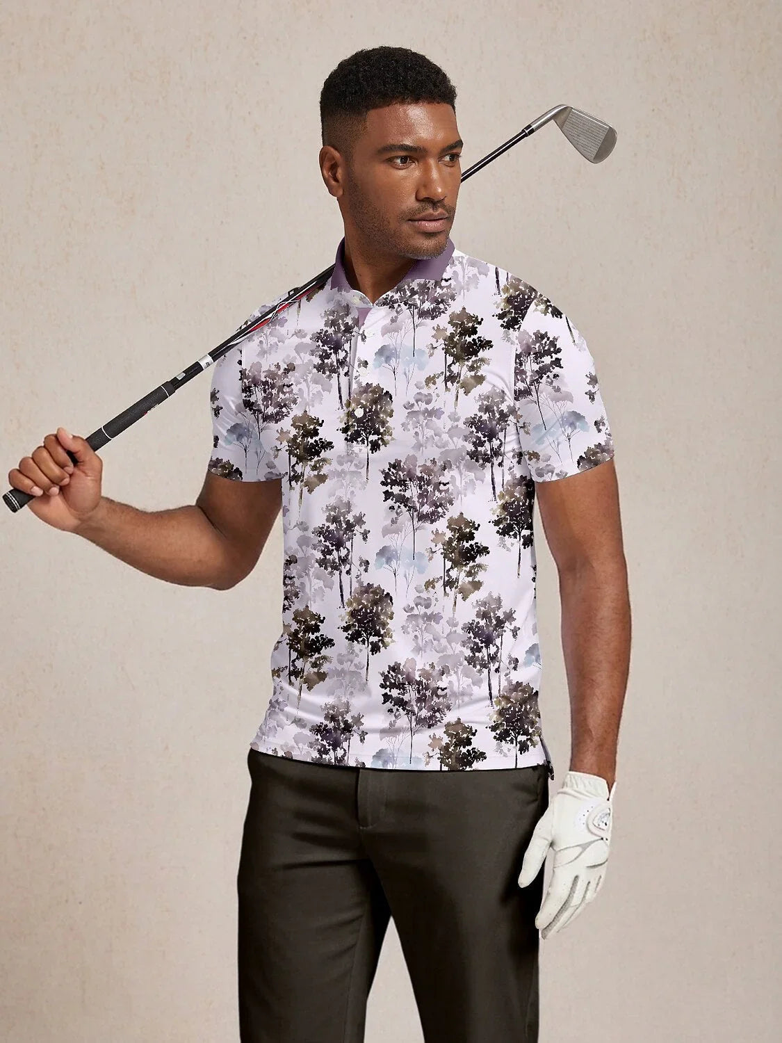 Hyped-up Tropical Herren Polo-Shirt mit Rippkragen UPF50+