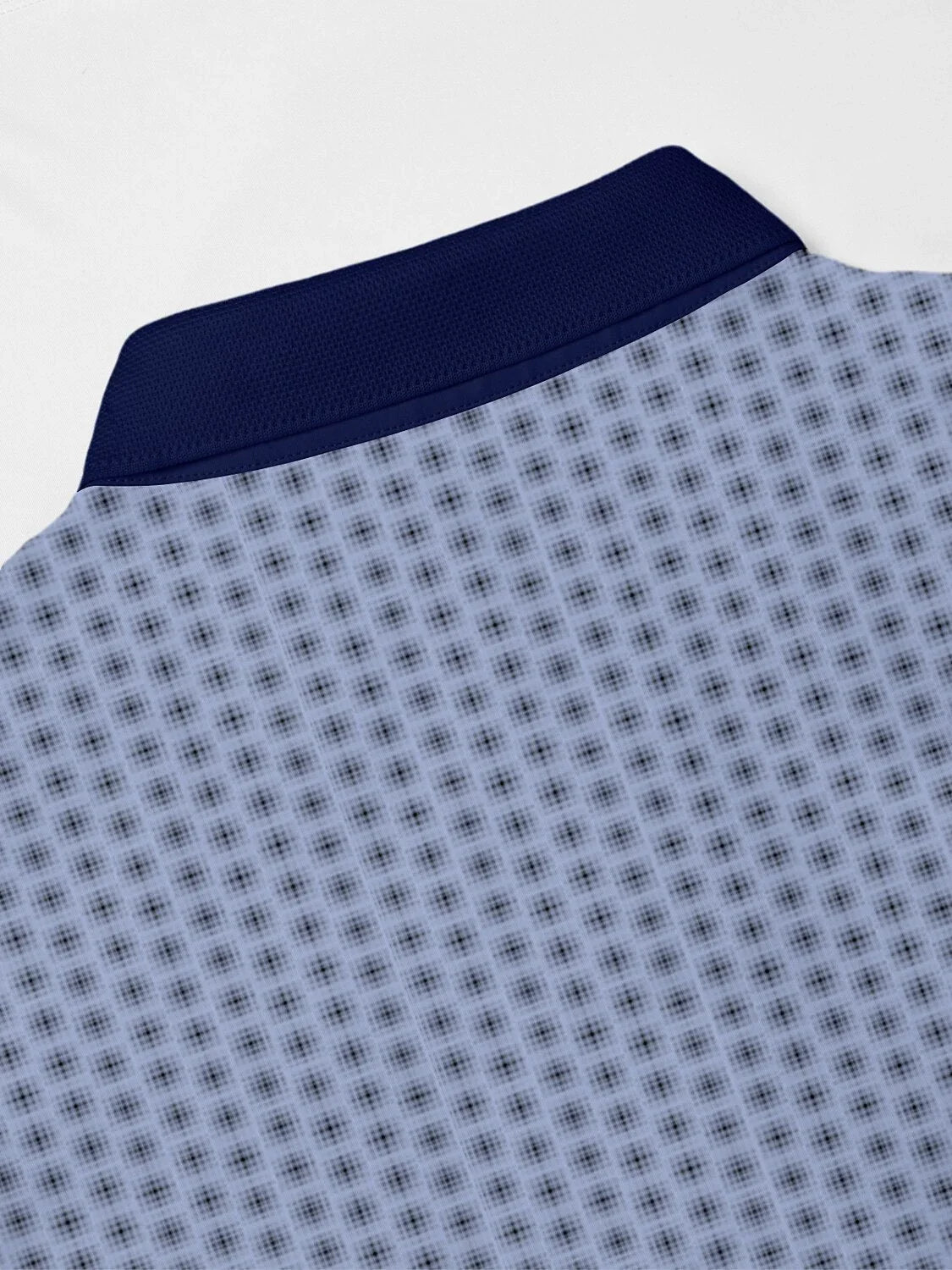 Verspieltes Herren-Poloshirt mit geripptem Kragen, maritimem Motiv und LSF 50+