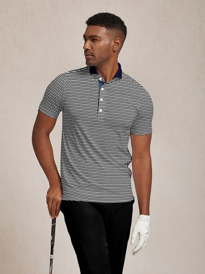 Nicht ganz klassisches geripptes Poloshirt für Herren UPF50+