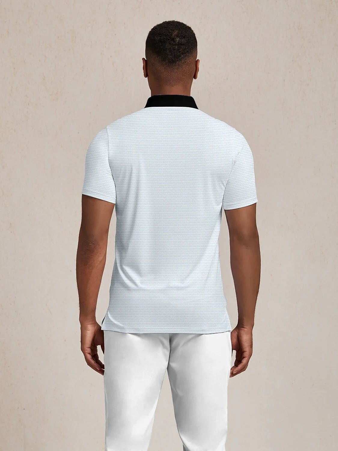 Verspieltes maritimes Herren-Poloshirt mit Rippkragen UPF50+