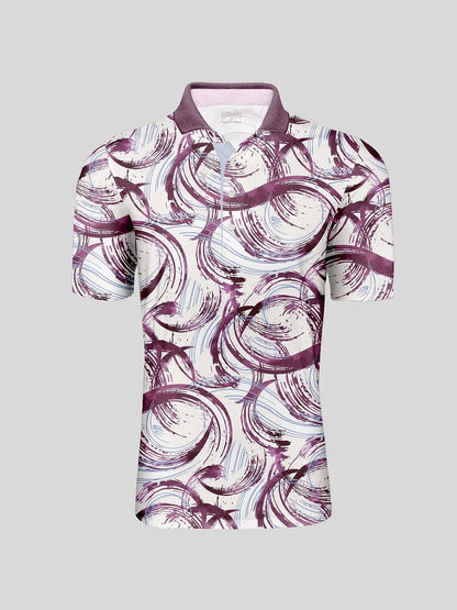 Air Brush Herren Polo-Shirt mit Rippkragen UPF50+