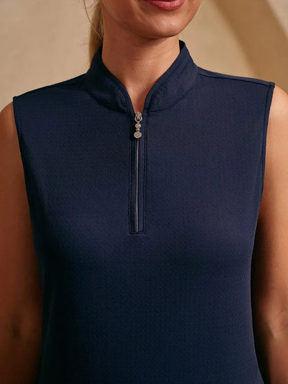 Premium Sleeveless Asymmetrical Trimmed 36.5 Inch Dress UPF50+