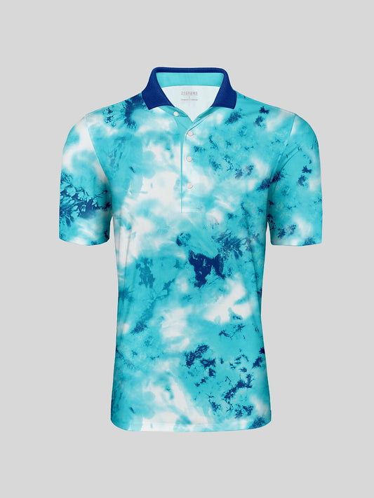 Inked Skins Men's Ribbed Collar Polo Top UPF50+