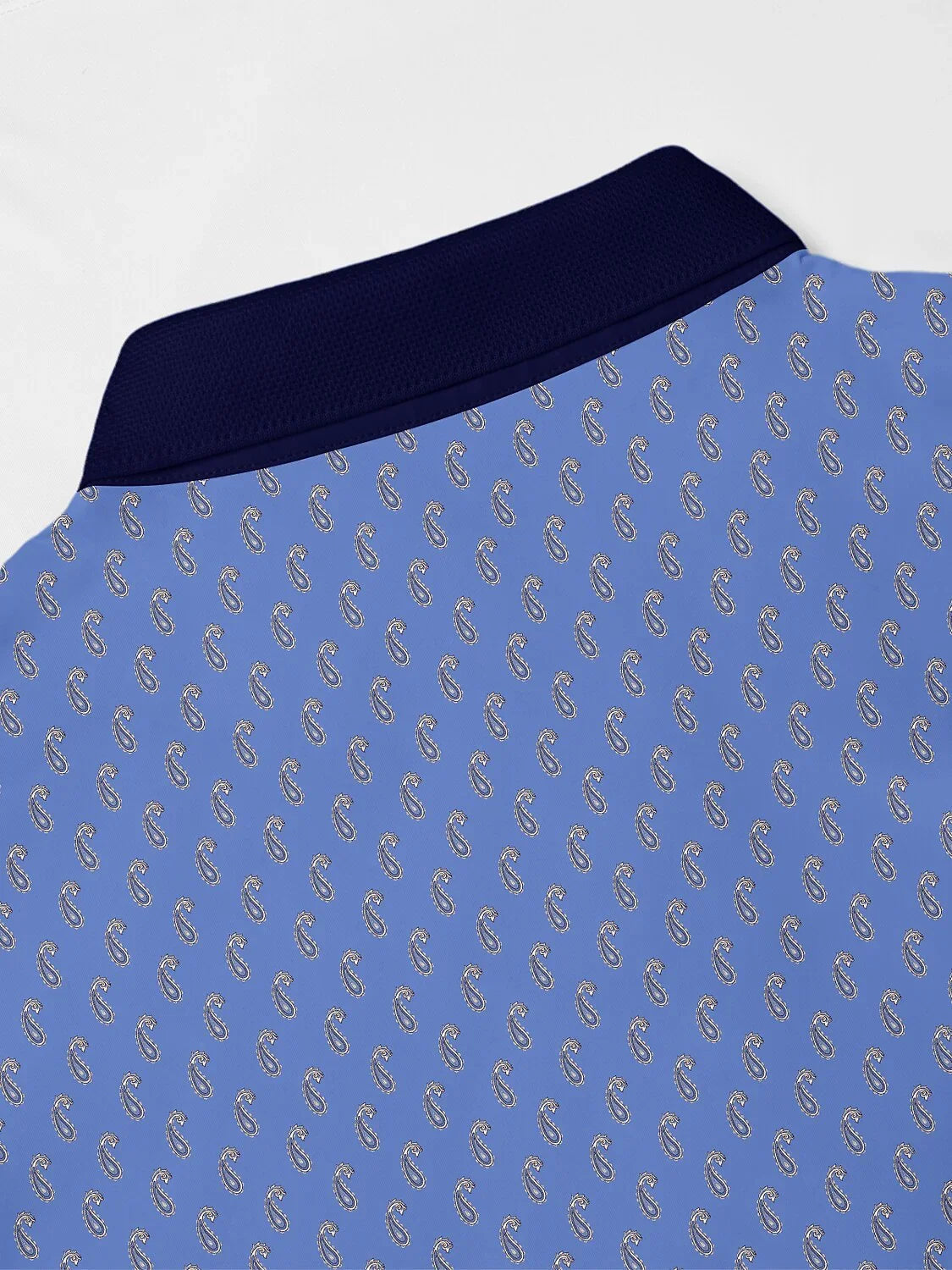 Polo homme marin fantaisie à col côtelé UPF50+