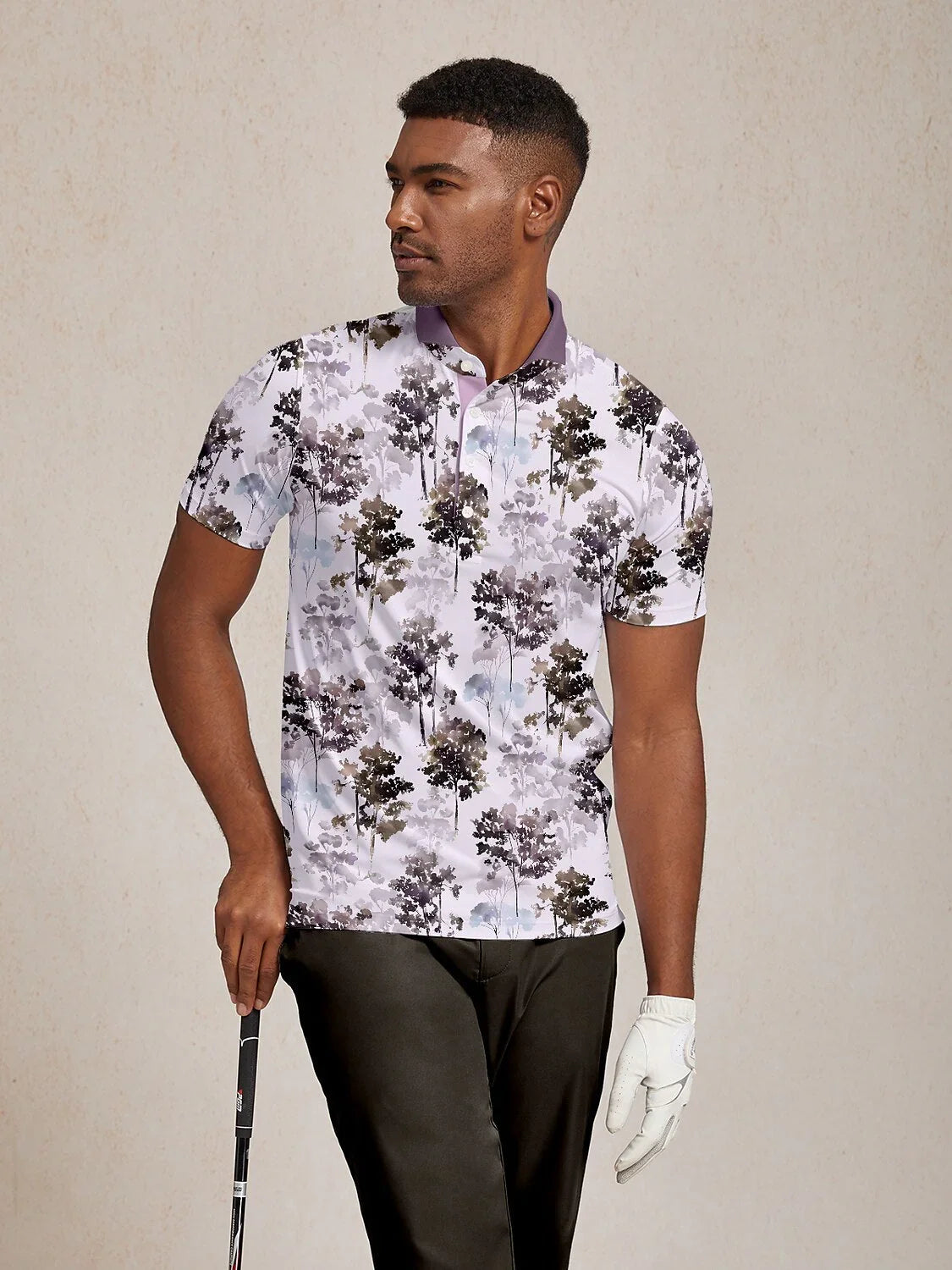 Hyped-up Tropical Herren Polo-Shirt mit Rippkragen UPF50+