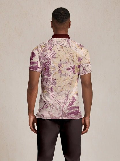 Inked Skins Herren Polo-Top mit geripptem Kragen LSF 50+