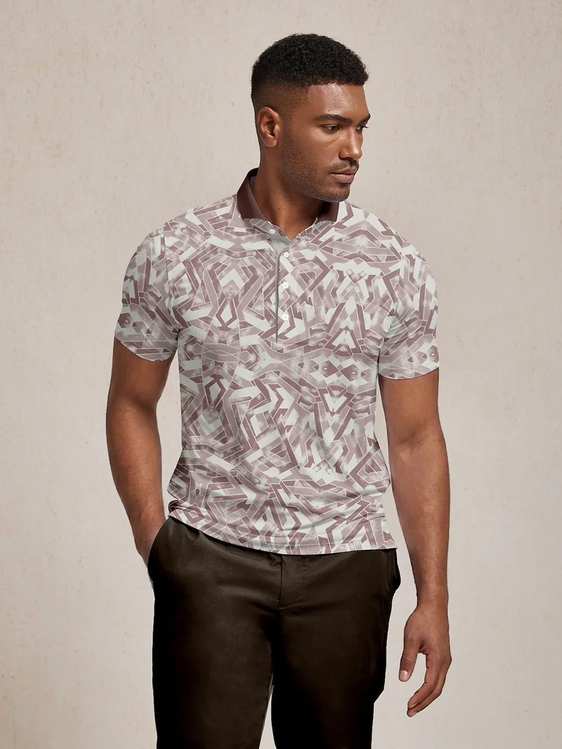 Air Brush Herren Polo-Shirt mit Rippkragen UPF50+