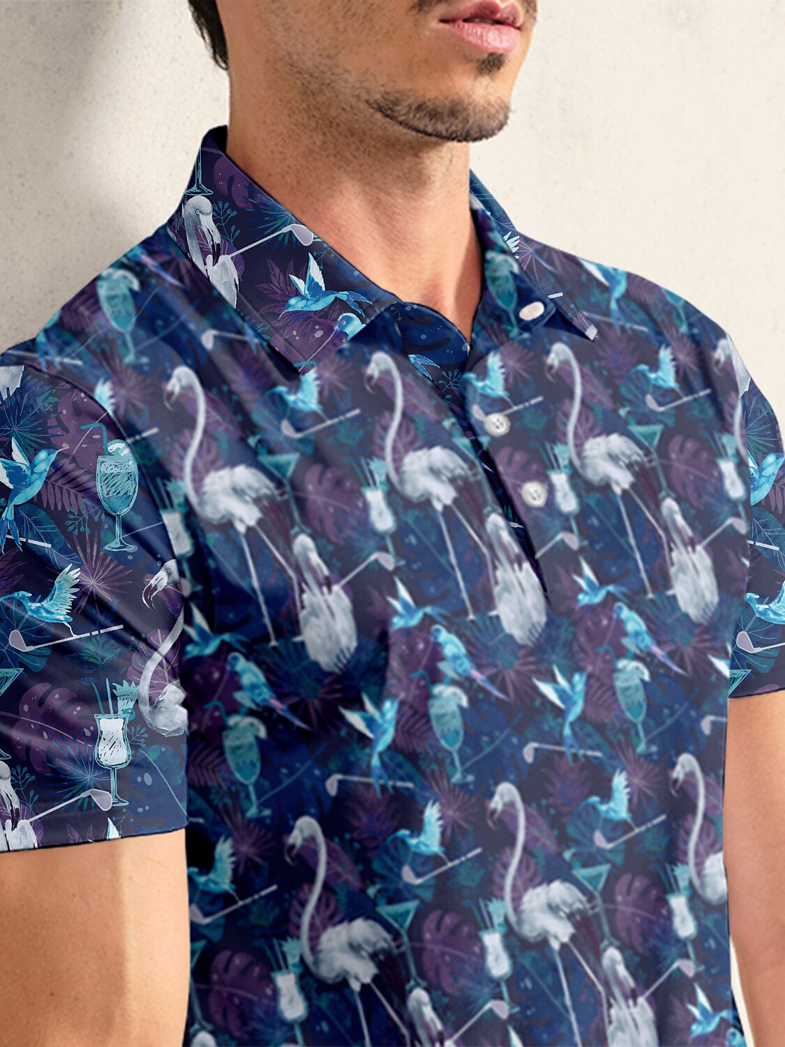 Wildlife Party Men's Polo Top UPF50+