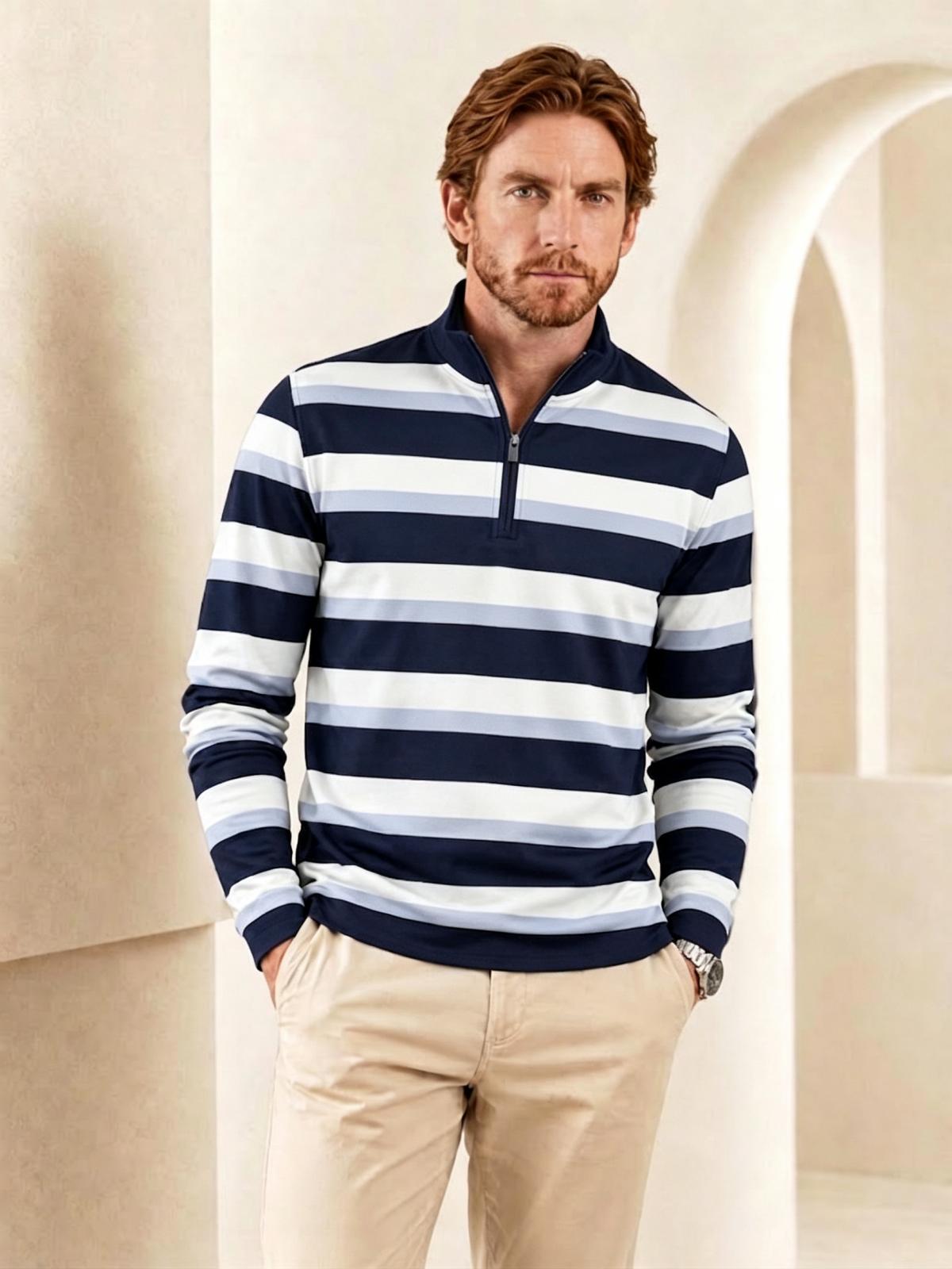 Not So Classic Men's Lightweight Golf Shirt Quarterzip UPF50+