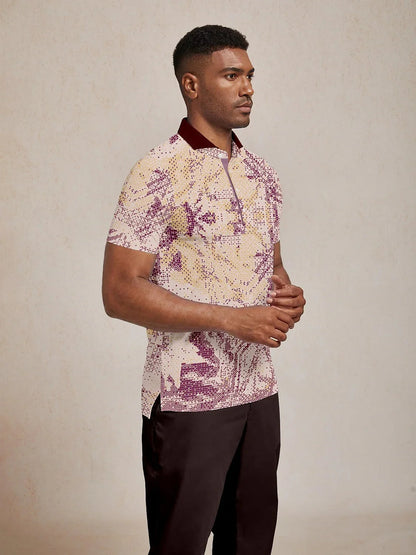 Inked Skins Herren Polo-Top mit geripptem Kragen LSF 50+