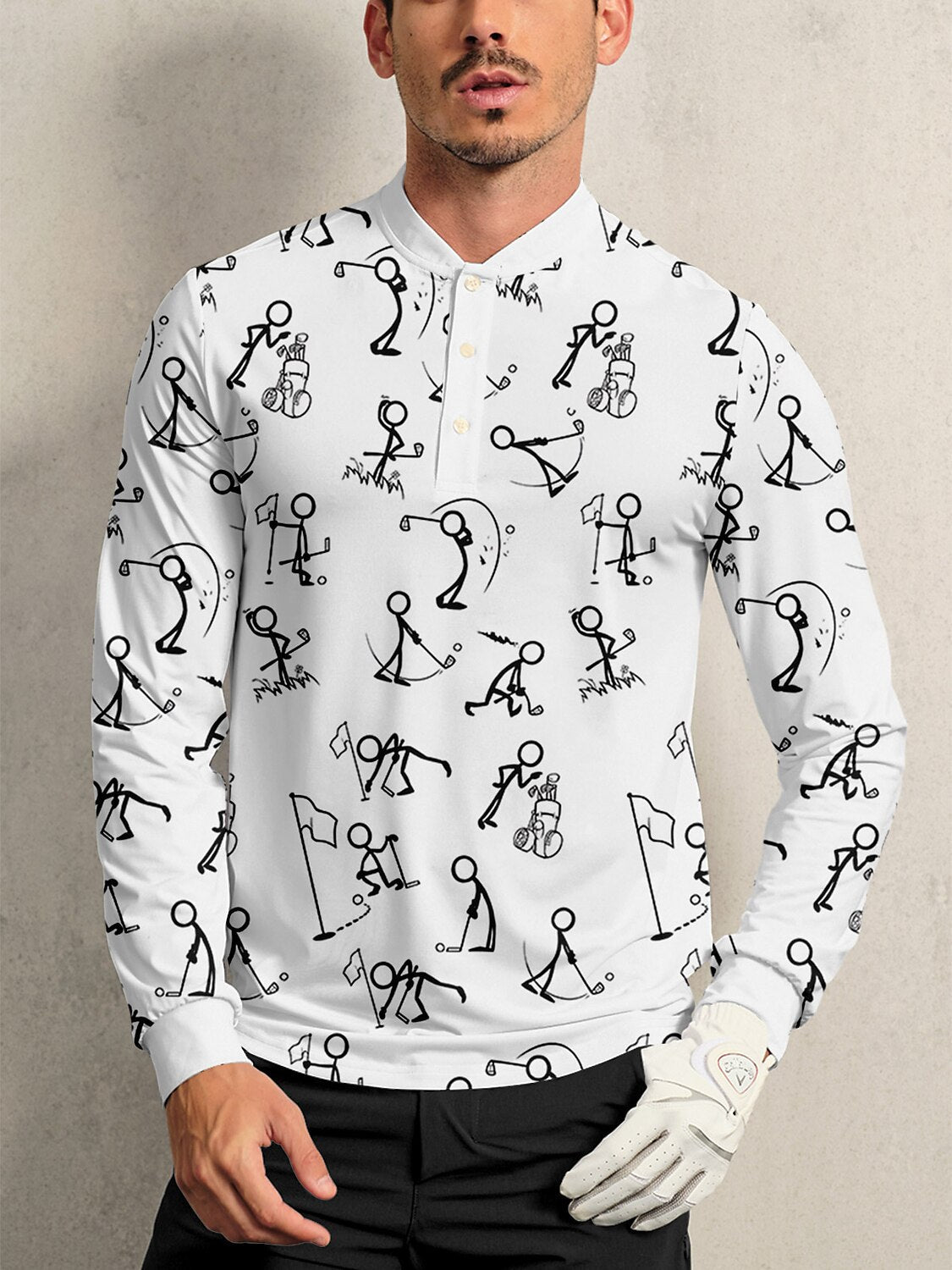 Hyper-prep Men's Golf Henley Shirt UPF50+