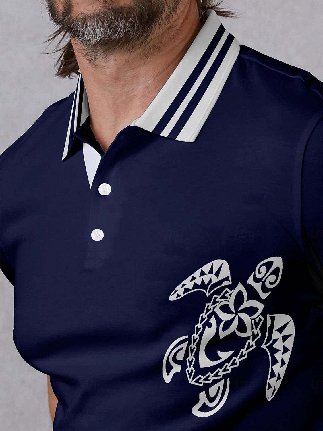 Playful Nautical Men's Polo Top UPF50+