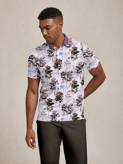 Hyped-up Tropical Herren Polo-Shirt mit Rippkragen UPF50+