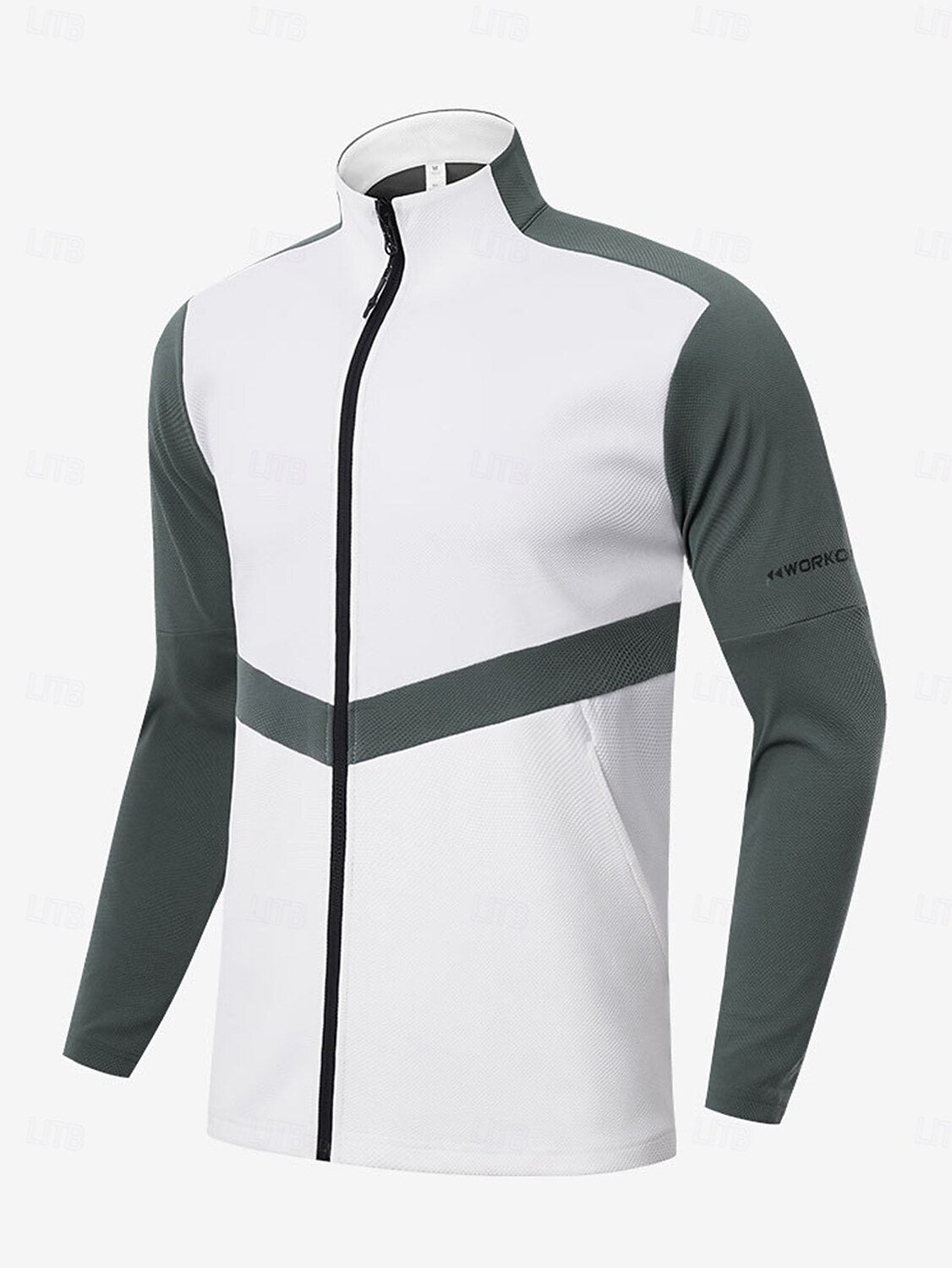 More Than Basic Men's Golf Full Zip Pocket Jacket