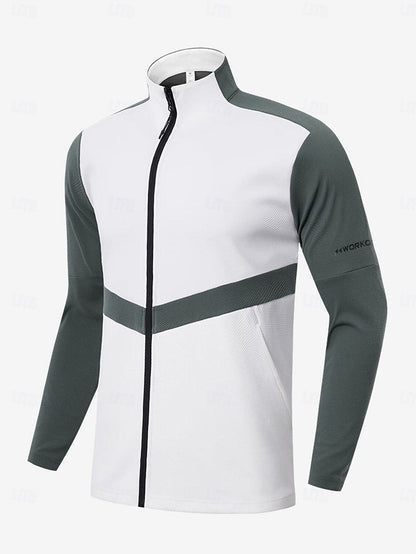 More Than Basic Men's Golf Full Zip Pocket Jacket