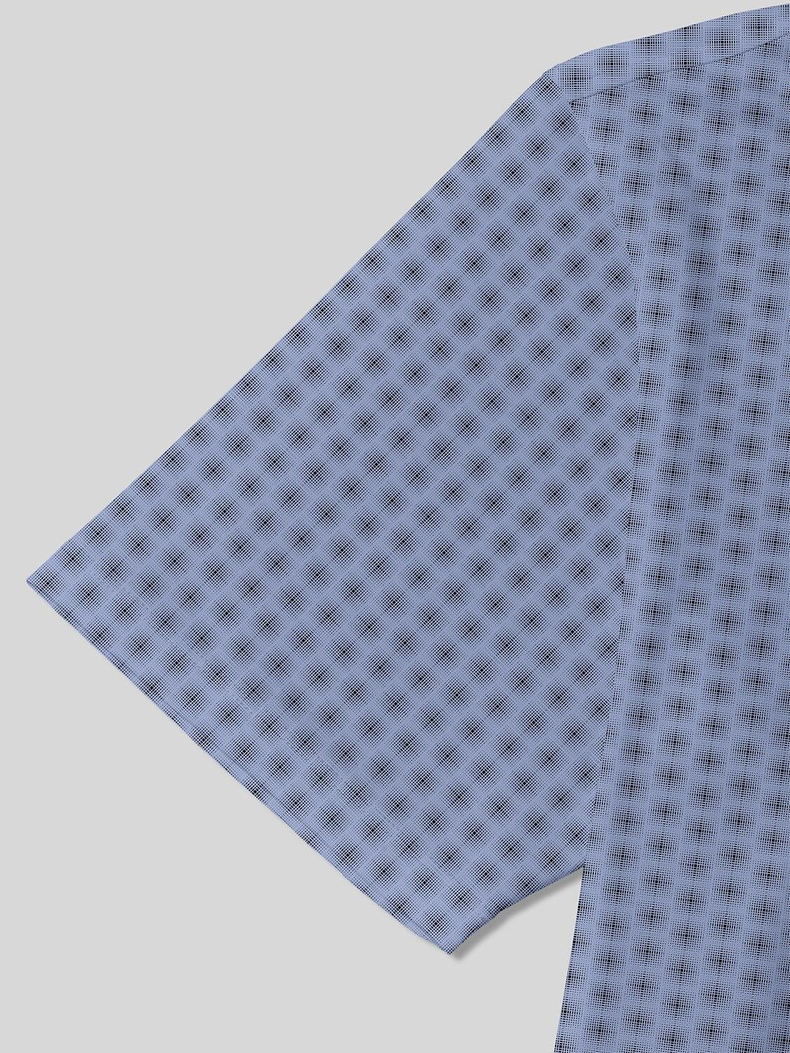 Verspieltes Herren-Poloshirt mit geripptem Kragen, maritimem Motiv und LSF 50+