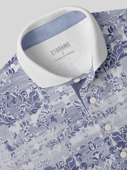 Hyped-up Tropical Herren Polo-Shirt mit Rippkragen UPF50+