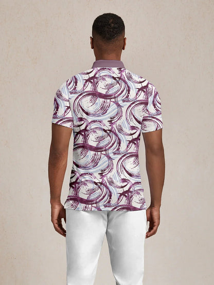 Air Brush Herren Polo-Shirt mit Rippkragen UPF50+
