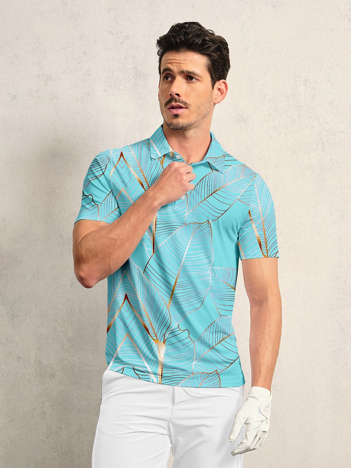 Hyped-up Tropical Men's Polo Top UPF50+