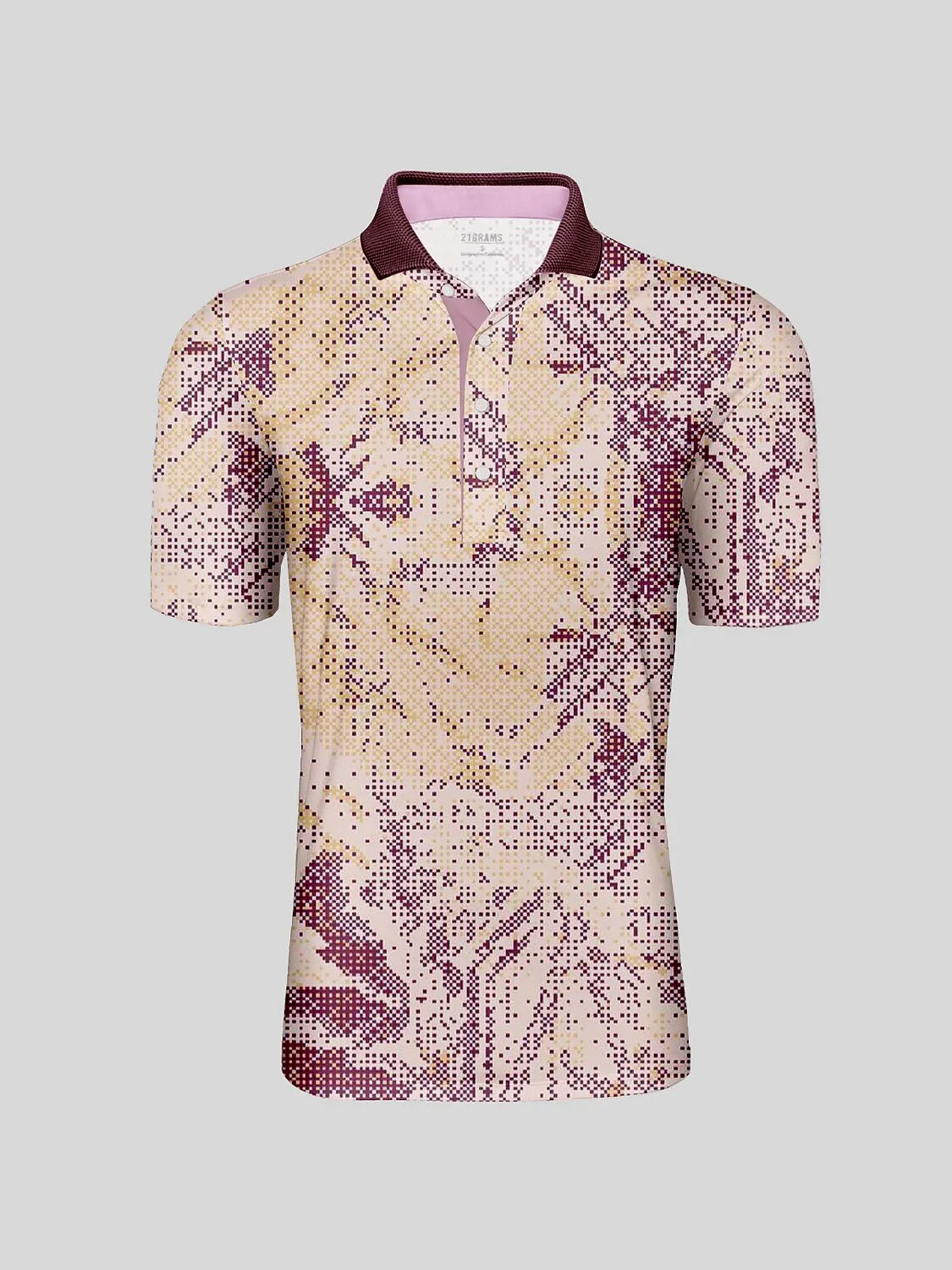 Inked Skins Herren Polo-Top mit geripptem Kragen LSF 50+