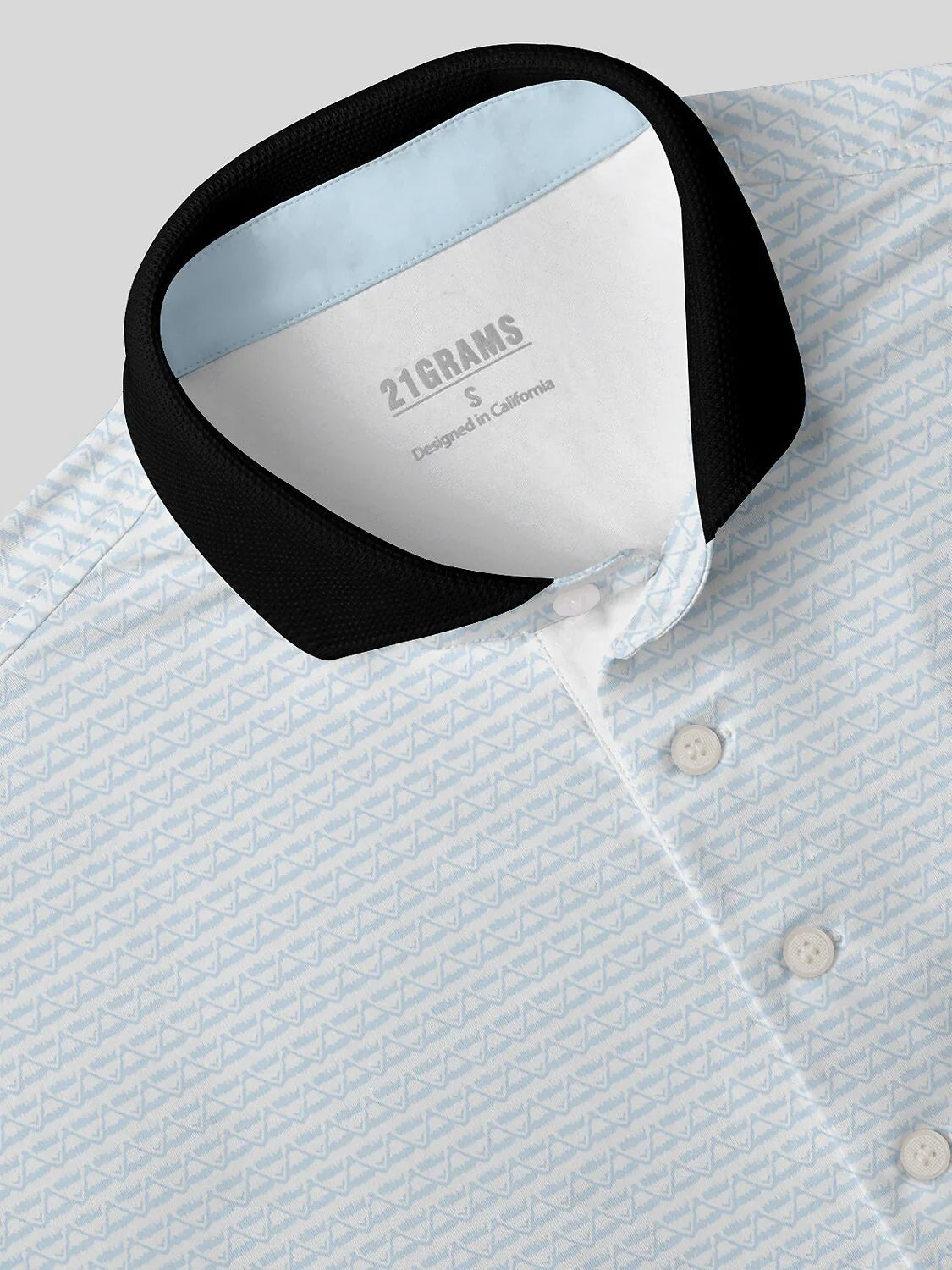 Verspieltes maritimes Herren-Poloshirt mit Rippkragen UPF50+