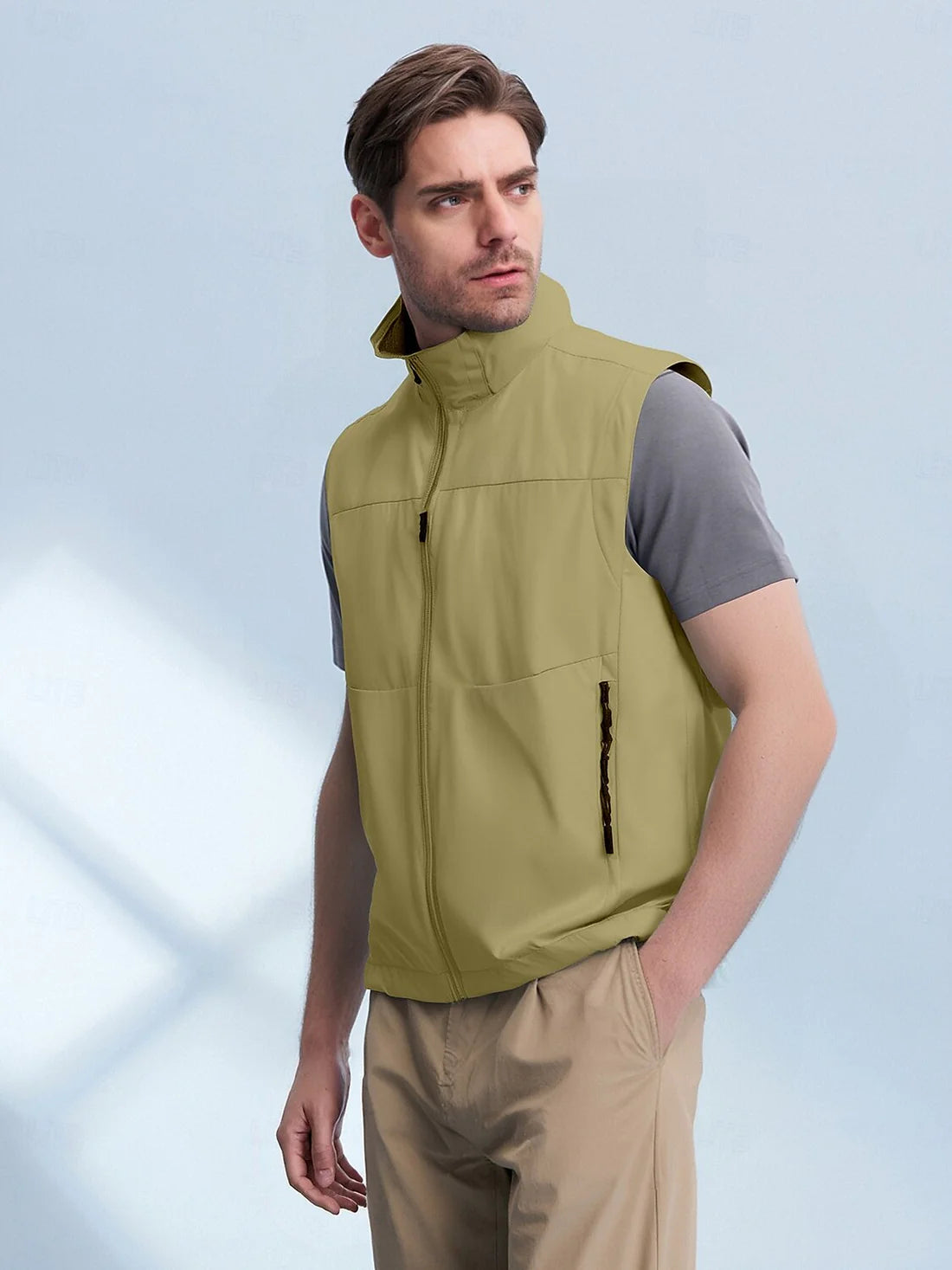 More Than Basic Men's Golf Full Zip Pocket Vest