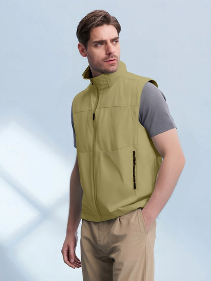 More Than Basic Men's Golf Full Zip Pocket Vest