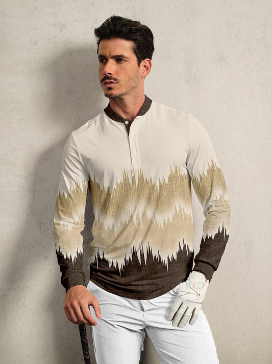 Inked Skins Men's Golf Henley Shirt UPF50+