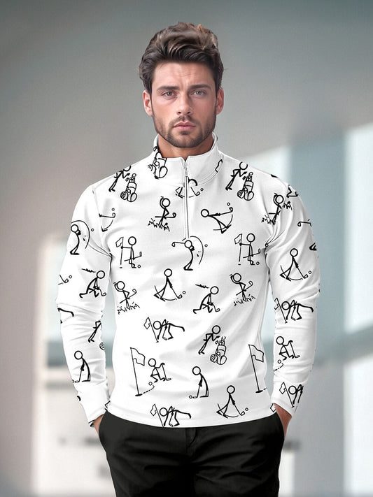 Hyper-prep Men's Golf Shirt Quarterzip UPF50+