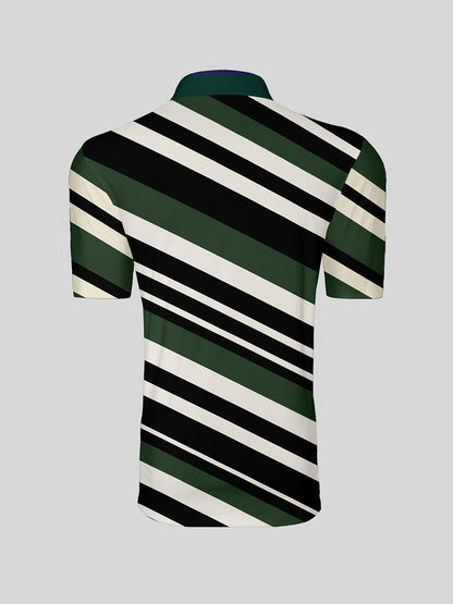 Hyper-prep Men's Ribbed Collar Polo Top UPF50+