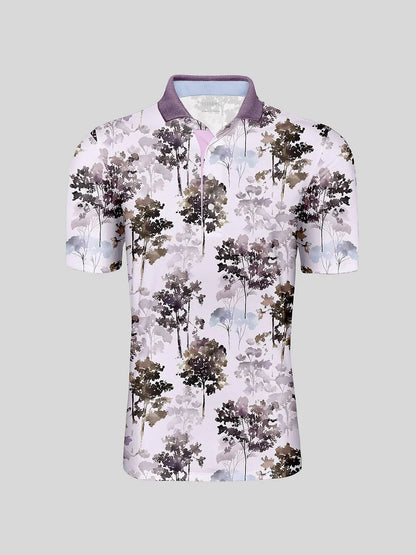 Hyped-up Tropical Herren Polo-Shirt mit Rippkragen UPF50+