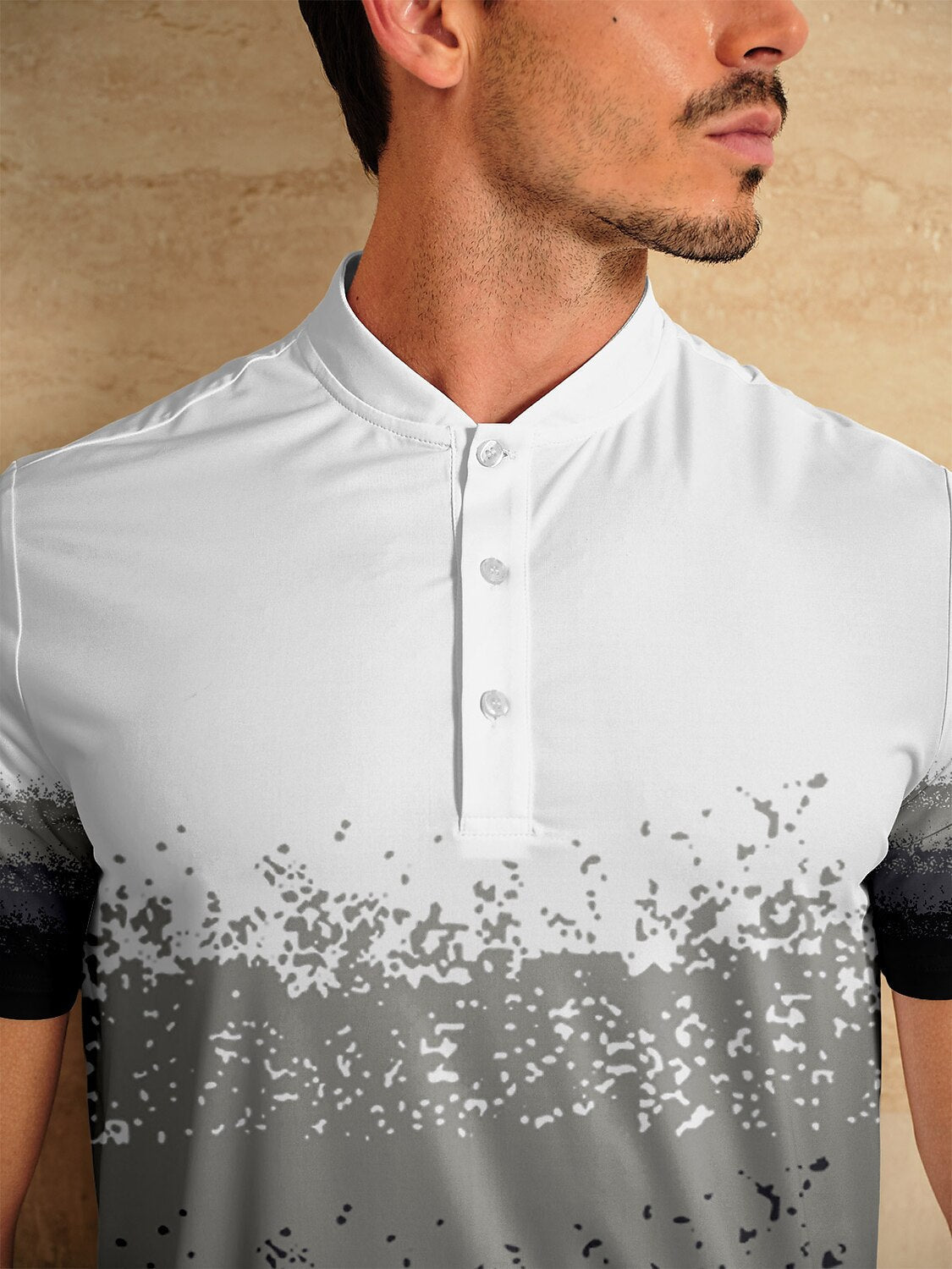Air Brush Herren Golf Henley-Shirt LSF 50+