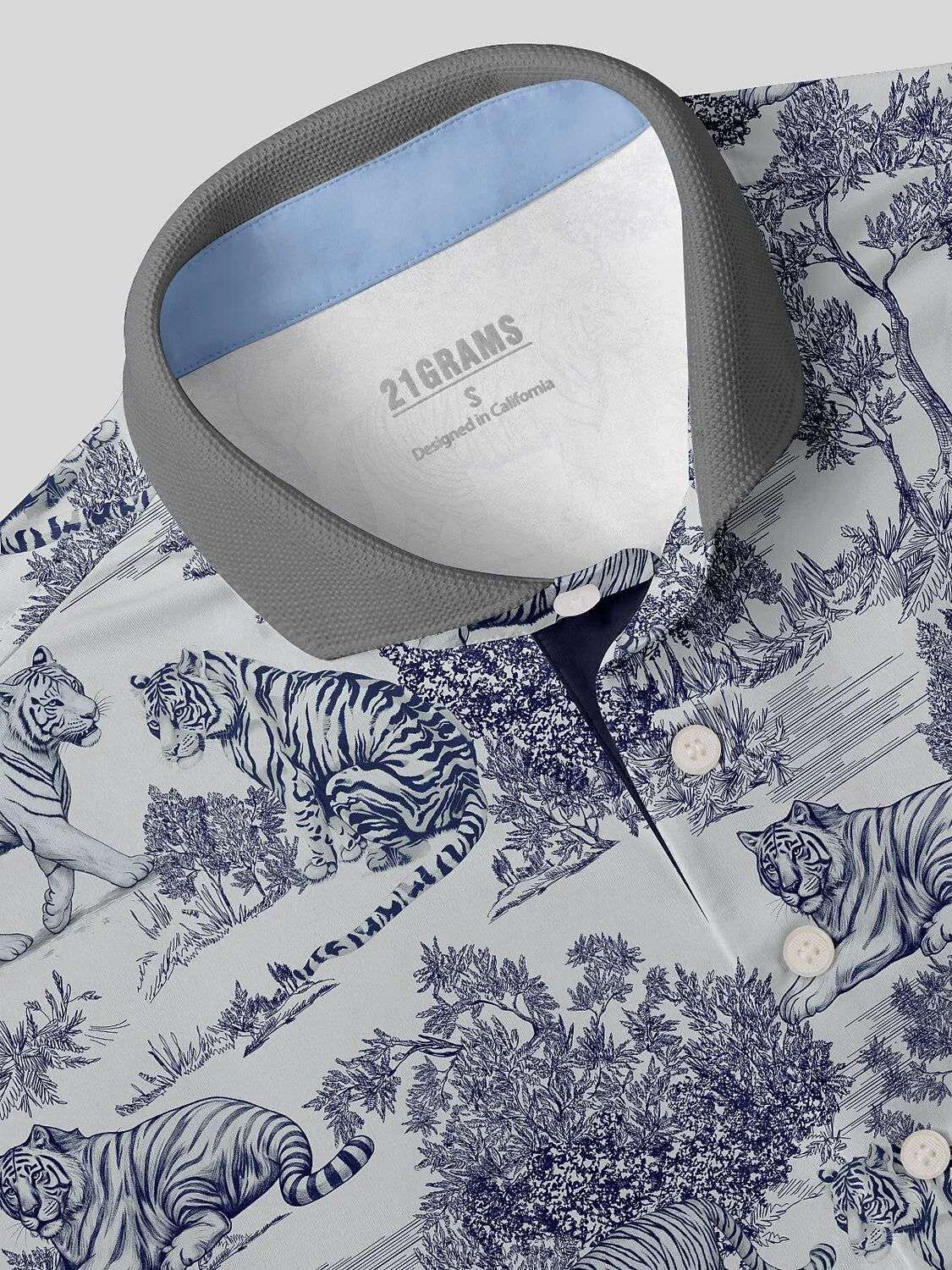 Wildlife Party Herren Poloshirt mit Rippkragen LSF 50+